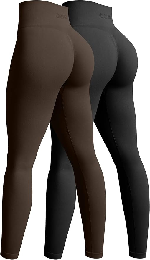 OQQ Women's 2 Piece Yoga Legging Seamless Workout High Waist Butt Liftings Athletic Leggings | Amazon (US)