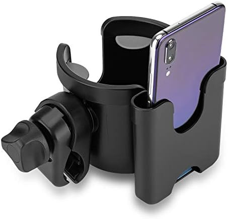Suranew Stroller Cup Holder with Phone Holder/Organizer, Universal Bike Cup Holder, 2-in-1 Cup Ho... | Amazon (US)