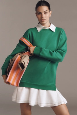 English Factory Long-Sleeve Collared Twofer Mini Dress | Anthropologie (US)