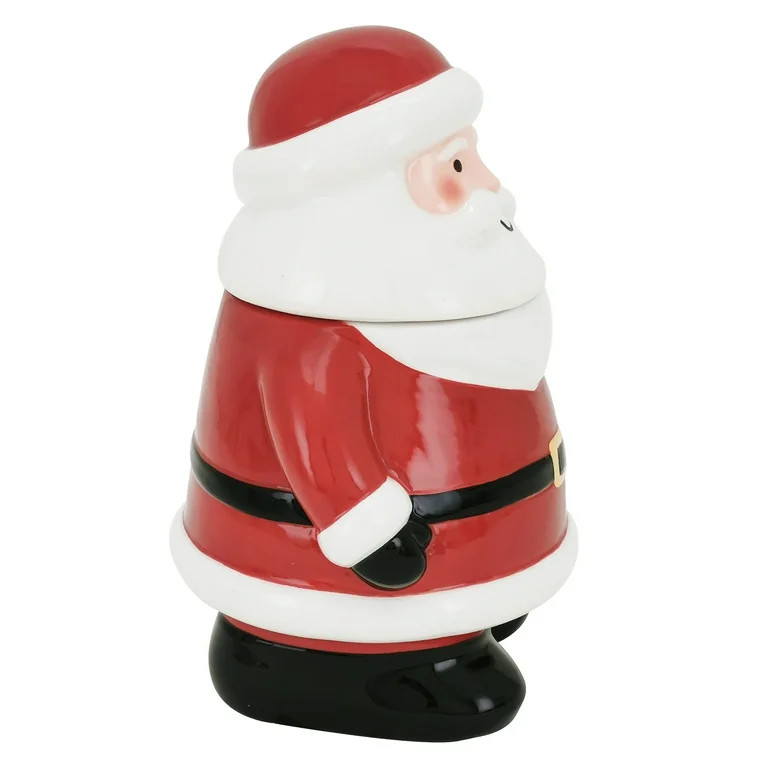 Holiday Time Caucasian Santa Large Cookie Jar | Walmart (US)