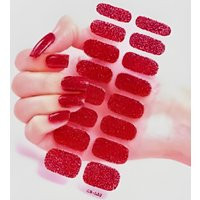 Adhesive Nail Polish Strips - Red Glitter | Etsy (US)