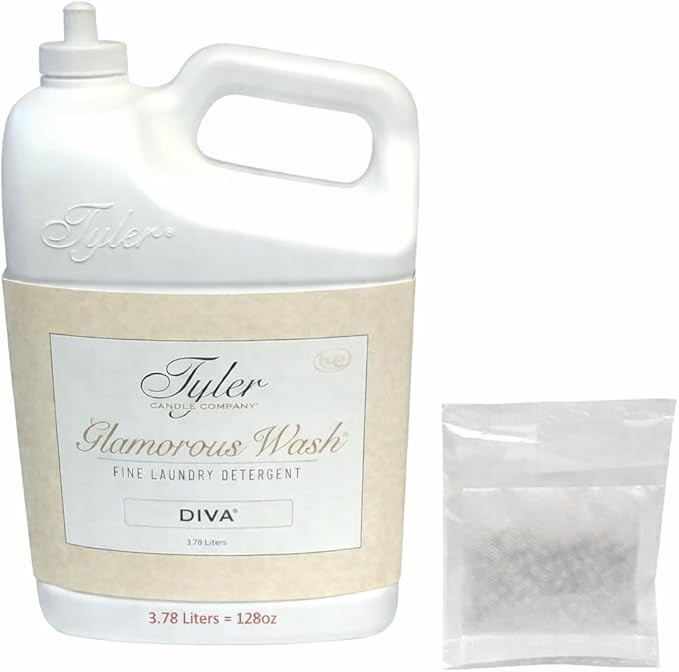 Tyler Candle Company Glam Wash Laundry Detergent, Diva, Liquid, 128 Fl Oz,HE Safe w/Dryer Sachet ... | Amazon (US)
