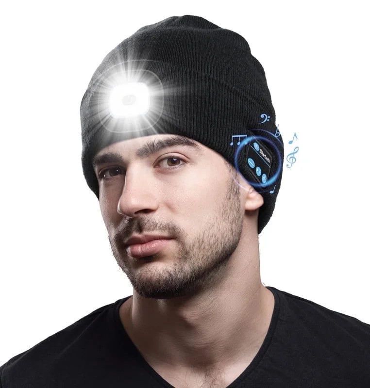 CENSGO Bluetooth Beanie with the Light, Unique Tech Gifts for Men, Wireless Headphones for Fishin... | Walmart (US)