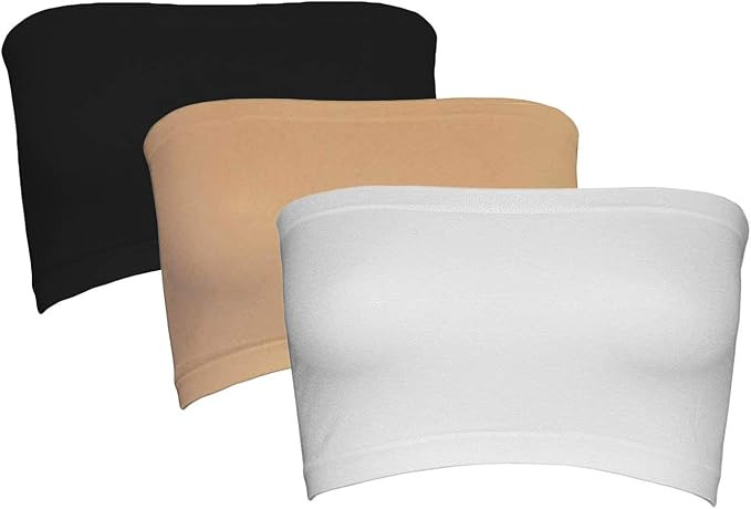 Women's Strapless Stretch Layer Seamless Tube Bra Bandeau Top | Amazon (US)