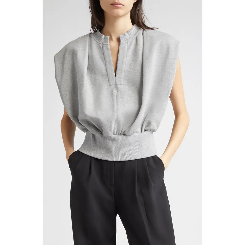 3.1 Phillip Lim Sleeveless French Terry Sweatshirt in Grey Melange at Nordstrom, Size Large | Nordstrom