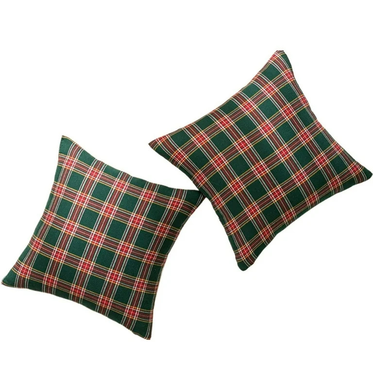 Osehun , un Juego de 2 Cojines Decorativos Navideños a Cuadros, Es Adecuado para Hogares Campest... | Walmart (US)