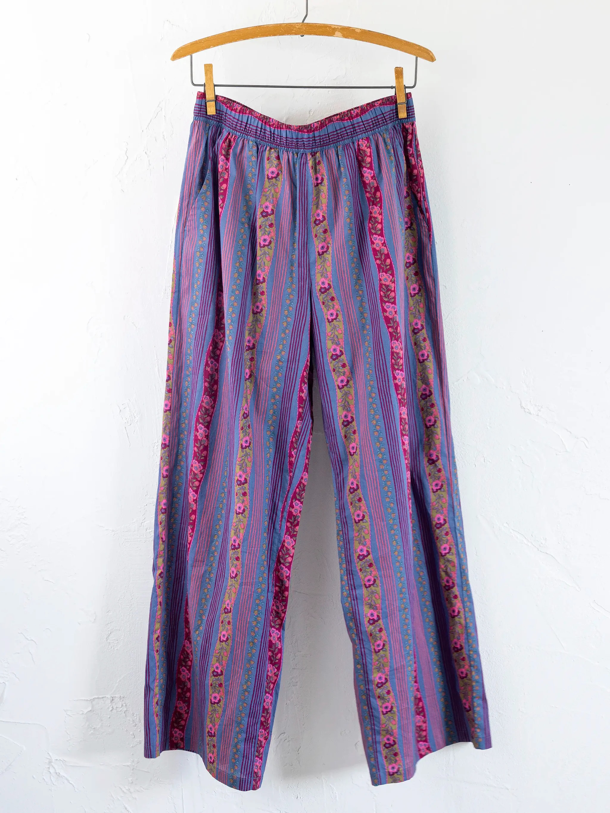 Mix & Match Cotton Pajama Pants - Retro Ribbons Navy | Natural Life