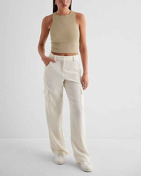 Body Contour High Compression High Neck Cropped Tank | Express