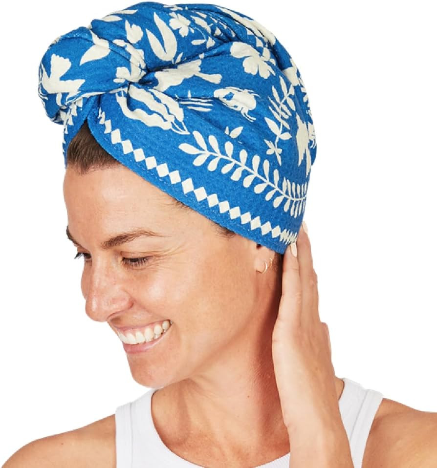 Dock & Bay Turban Hair Towel - for Home & The Beach - Super Absorbent, Quick Dry - Serene Songbir... | Amazon (US)