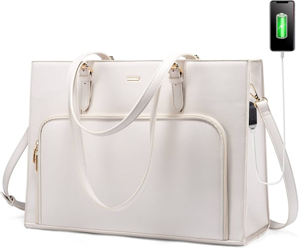 LOVEVOOK Laptop Bag for Women 15.6 inch Waterproof Work Tote Bag Briefcase with USB Charging Port... | Amazon (US)