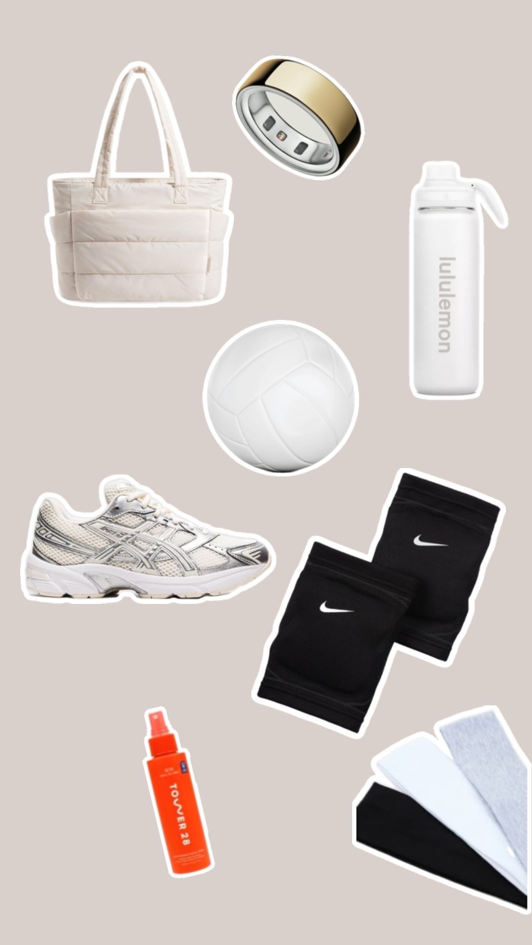 Volleyball aesthetic 🏐✨ The perfect mix of sporty, clean girl, and wellness-core vibes — think rec league, post-game smoothies, and matching your Lululemon water bottle to your sneakers. This volleyball aesthetic board packed with neutral inspo: Nike knee pads, ASICS gel runners, Tower 28 SOS spray, smart ring wellness tech, and the cutest puffer tote for all your game-day essentials

#LTKActive