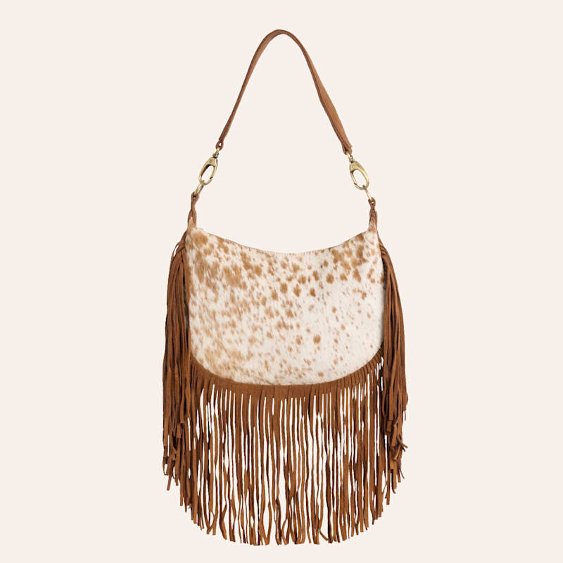 Rockin' C Brindle Hair-On Fringed Shoulder Bag | Cavender's