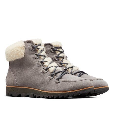 Light Gray Harlow Cozy Leather Boot - Women | Zulily