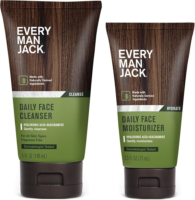 Every Man Jack Daily Face Wash & Moisturizer Bundle for Men – Hydrating Skincare Routine with H... | Amazon (US)