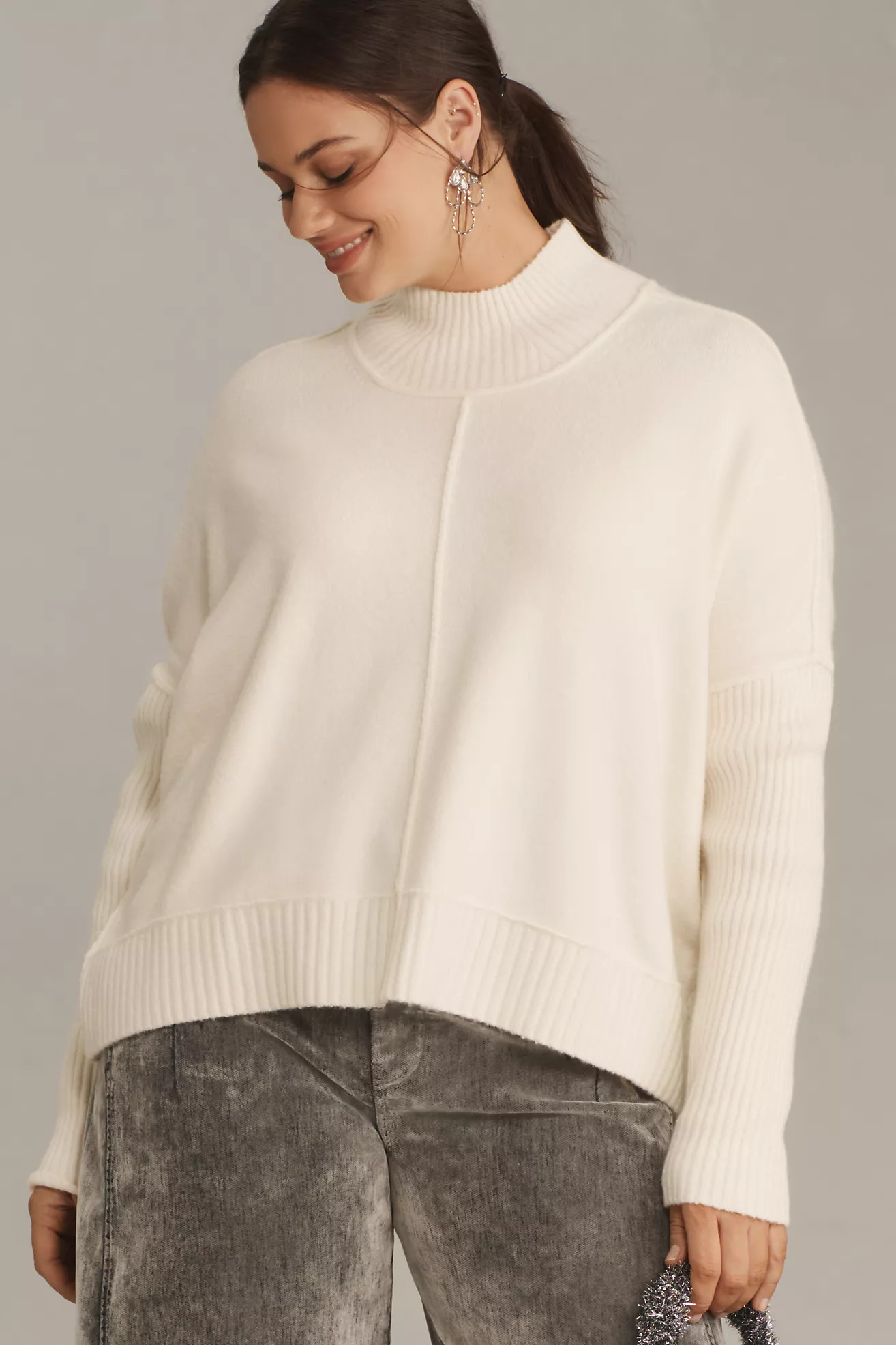 The Gretchen Cozy Mock-Neck Sweater by Maeve | Anthropologie (US)