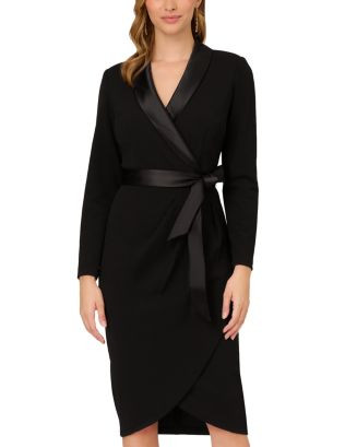 Adrianna Papell Tuxedo Wrap Sheath Dress  | Bloomingdale's Women | Bloomingdale's (US)