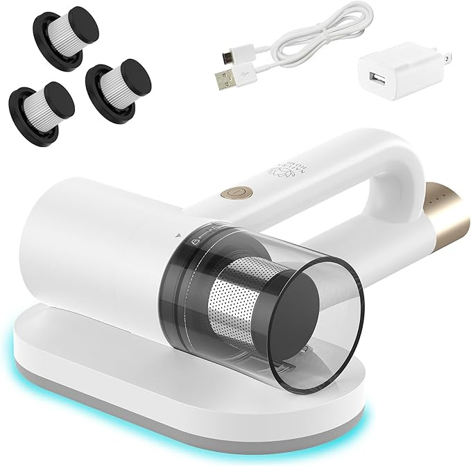 Handheld Cordless Bed Mattress Vacuum Cleaner, 2 Speed with UV Light, HEPA Filter, Rechargeable f... | Amazon (US)