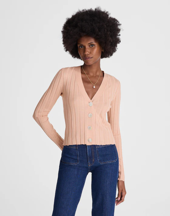 Ribbed V-Neck Cardigan | Madewell
