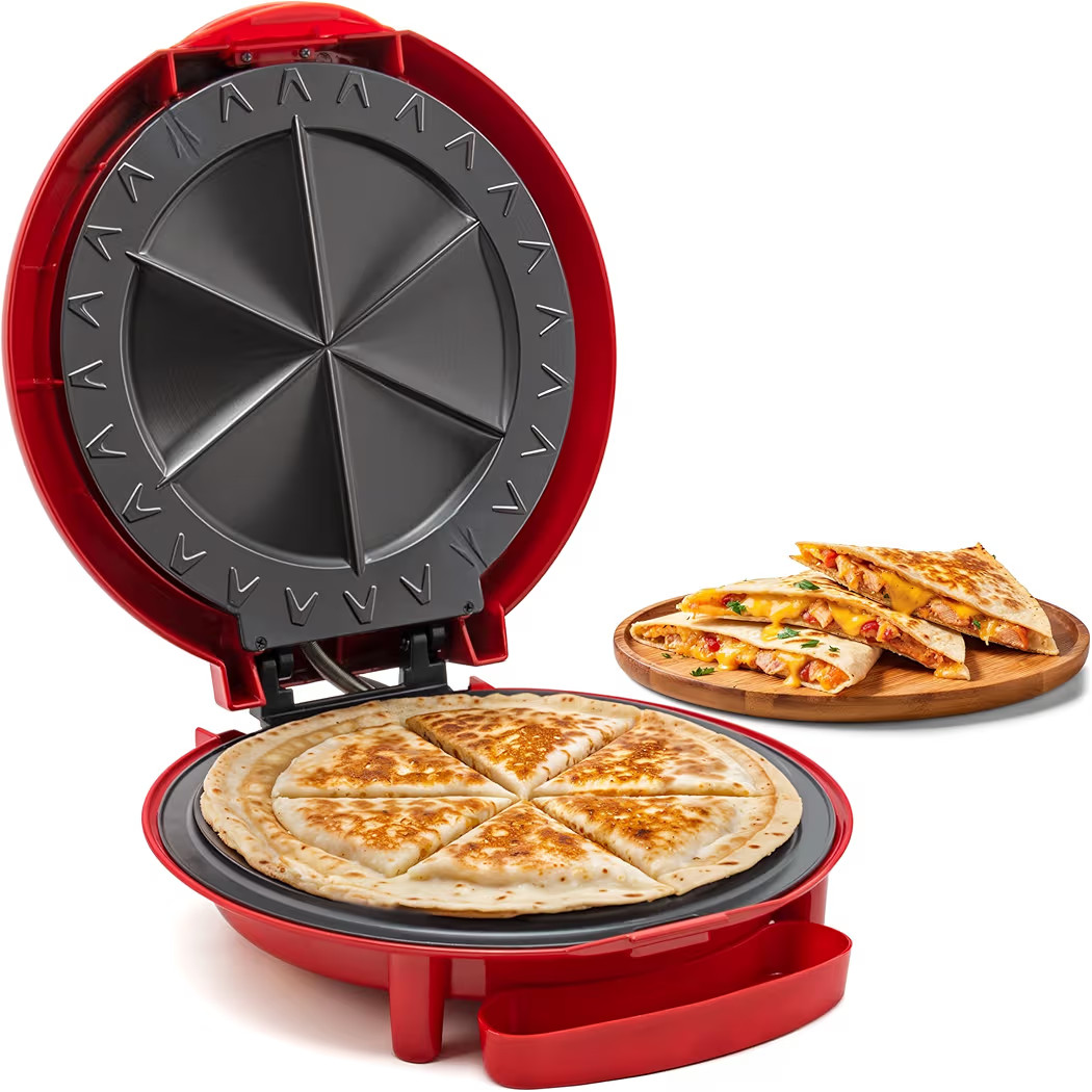 Elite Gourmet EQD-118 Electric Non-Stick 11" Quesadilla Maker, Easy-Slice 6-Wedge, Grilled Cheese... | Amazon (US)