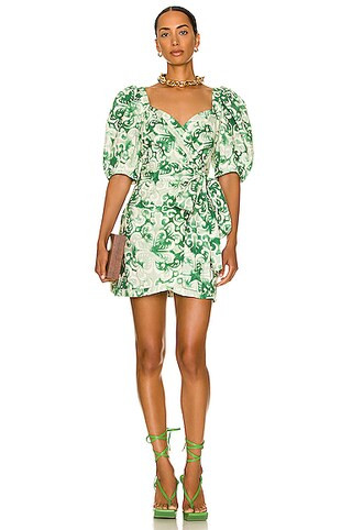 Alexis Athens Mini Dress in Sage | FWRD | FWRD 