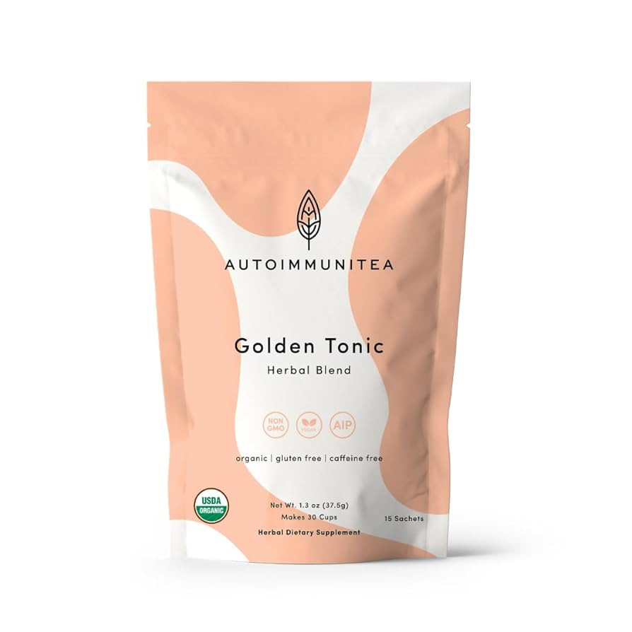 Organic Turmeric Ginger Tea - AIP diet, Whole 30, Paleo friendly, Golden Tonic Herbal Blend - Ayu... | Amazon (US)
