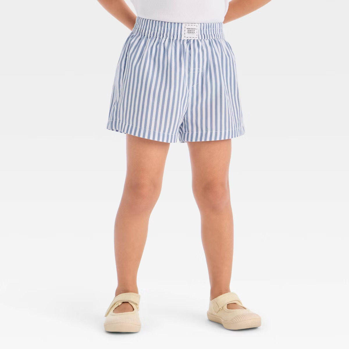 Grayson Mini Toddler Girls' Striped Woven Shorts - Blue | Target