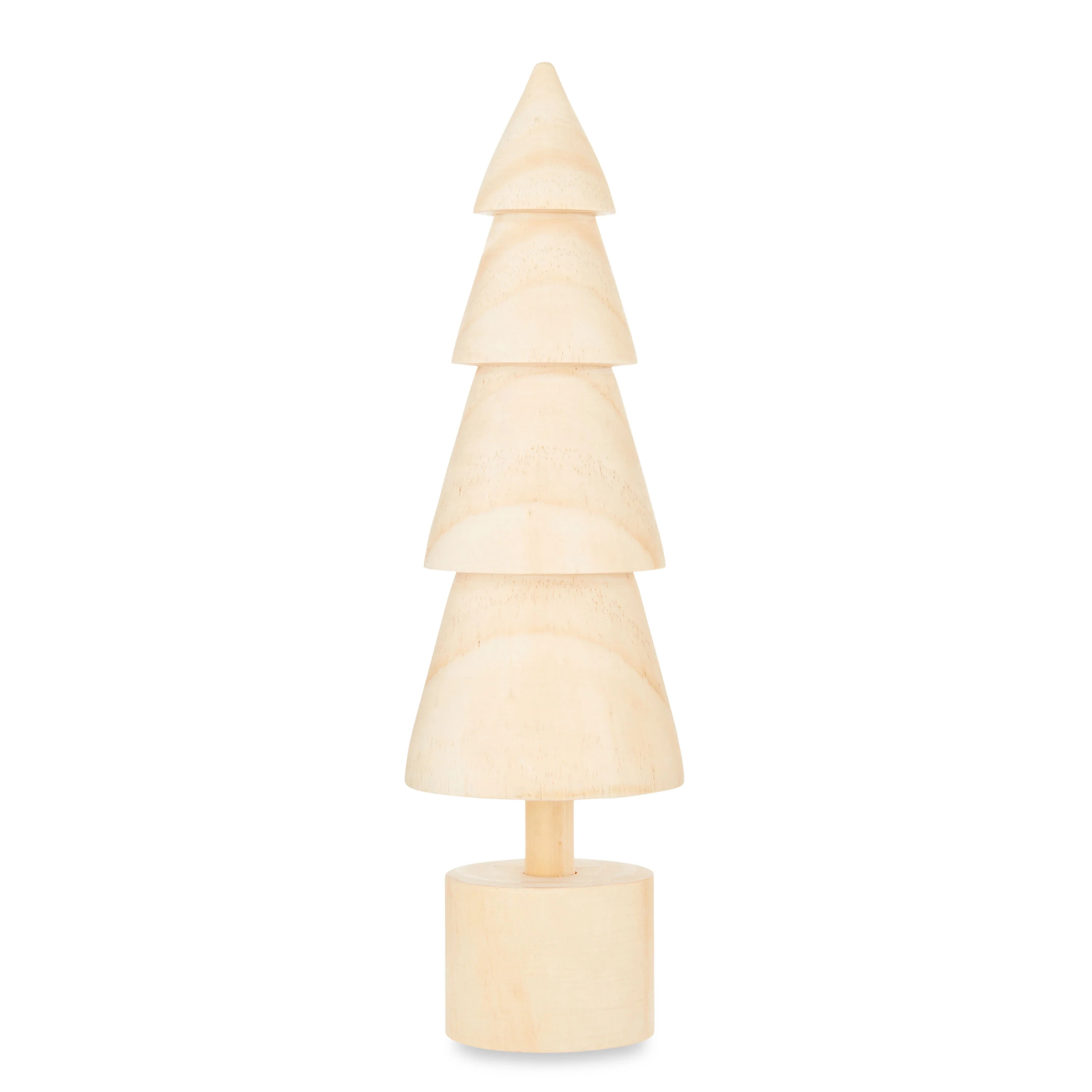 Large Tan 3D Wooden Tree Tabletop Decoration, Mango Wood, 13 in, by Holiday Time | Walmart (US)