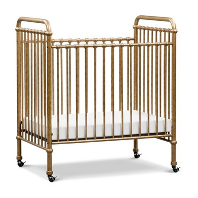 Namesake Abigail 3-in-1 Convertible Mini Metal Crib - Vintage Gold | Target