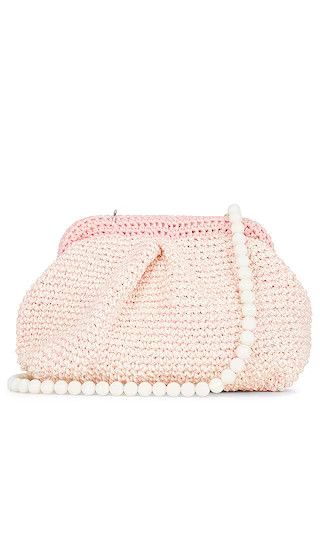 Crochet Two Tone Clutch in Pearl Blush | Revolve Clothing (Global)
