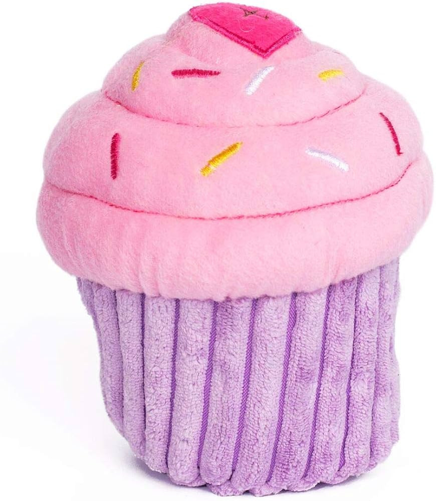 ZippyPaws Birthday Gifts for Dogs - Pink Birthday Cupcake, Plush Squeaky Dog Toy, Dog Birthday Pa... | Amazon (US)