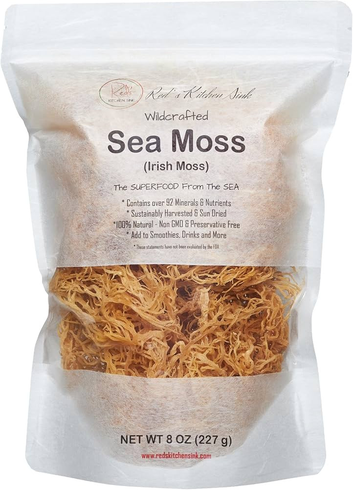 Sea Moss | Irish Sea Moss | Wildcrafted - 100% Natural, Makes 120+ oz of Seamoss Gel, from St. Lu... | Amazon (US)