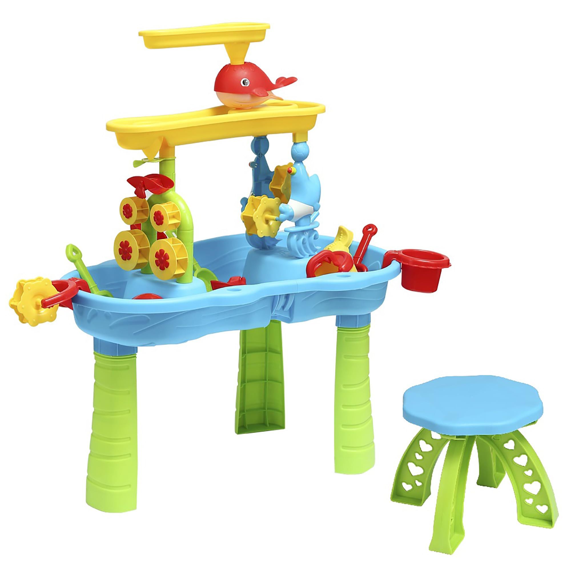 Toddler Sensory Sand & Water 3 Tier Table with Chair | Indoor & Outdoor Summer Beach Toys & Play ... | Amazon (US)