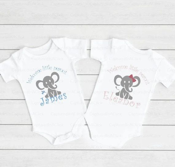 Custom Name Elephant Onesie Bodysuit  New Baby Bodysuit  | Etsy | Etsy (US)