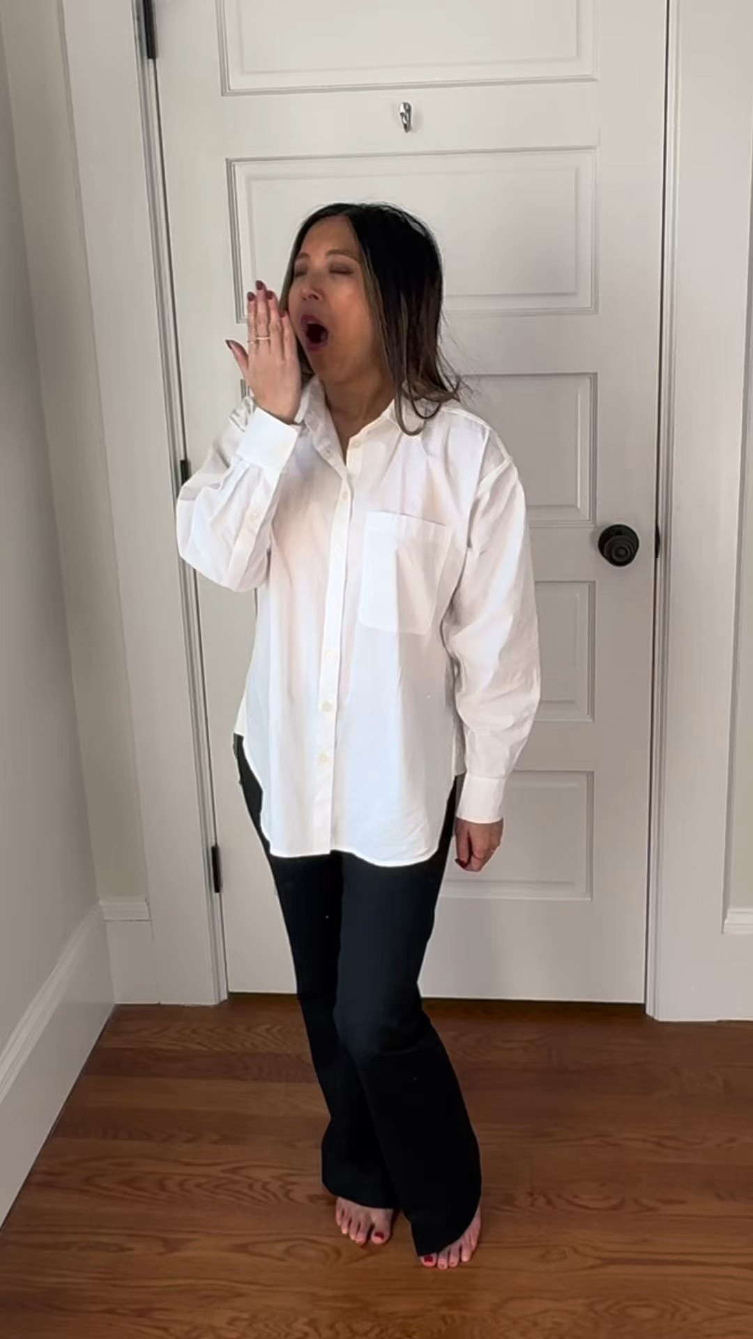 Styling this plain white button down shirt and black pants! 

Added a cute gray vest & black coatigan and accessories for a put together professional chic look. Love the look of this coatigan and the extra layer of warmth for the office bc I’m always cold!! 

#officeoutfit #workoutfit #howtostyle #whattoweartowork #coatigan 

#LTKWorkwear