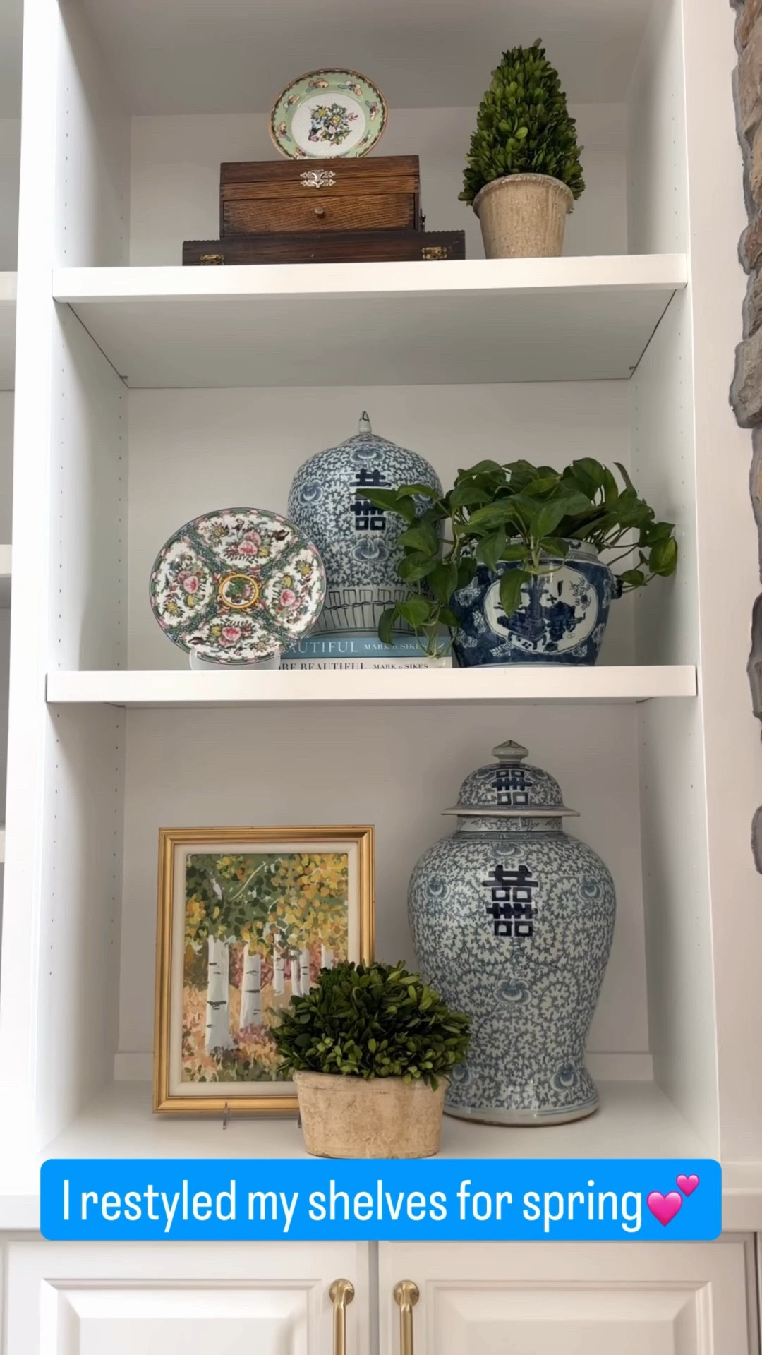 I love this time of year!!  There’s something about spring that makes me want to freshen things up just a little. I swapped out a few favorite pieces on my shelves—adding in these beautiful Famille Rose plates in soft pastel tones—and it completely changed the feel of the space.

It’s amazing how just a few simple updates can make your home feel lighter, brighter, and ready for a new season.

Save this for when you are ready to work on shelf styling in your home! 
#chinoserie #shelfstyling #livingroom #southerncharm #blueandwhite 

#LTKdayinmylife #LTKWedding #LTKHome