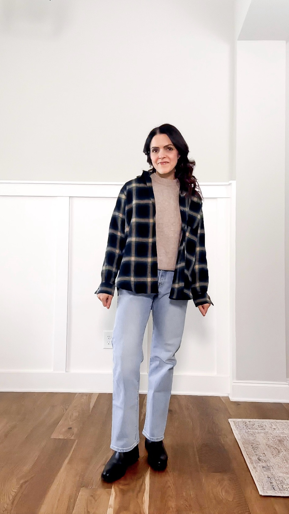 A fun way to style lug Chelsea boots! Linked exact or similar if you want to recreate this look! Boots are older from Able. 

@SEZANE plaid shirt jacket
@Madewell sweater
@levi jeans

#stylechallenge #bootseason #nobuy 


#LTKootd #LTKgrwm