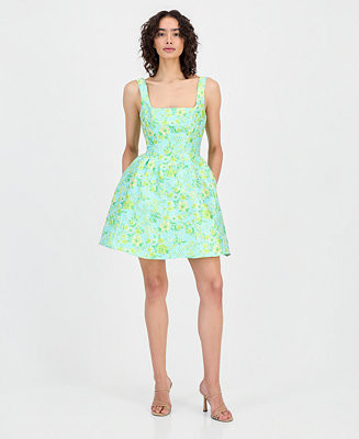 Women's Spring Garden Fit & Flare Mini Dress | Macy's