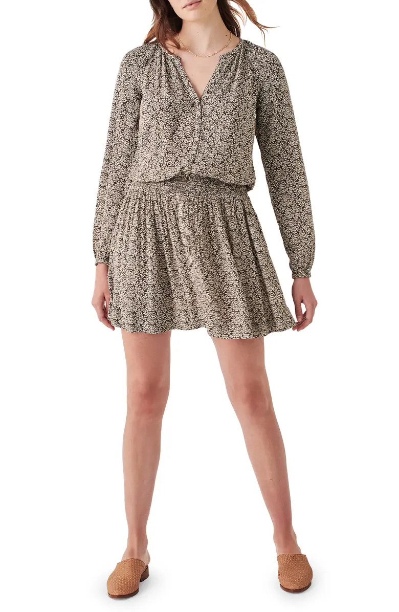 Montara Leaf Batik Long Sleeve Dress | Nordstrom
