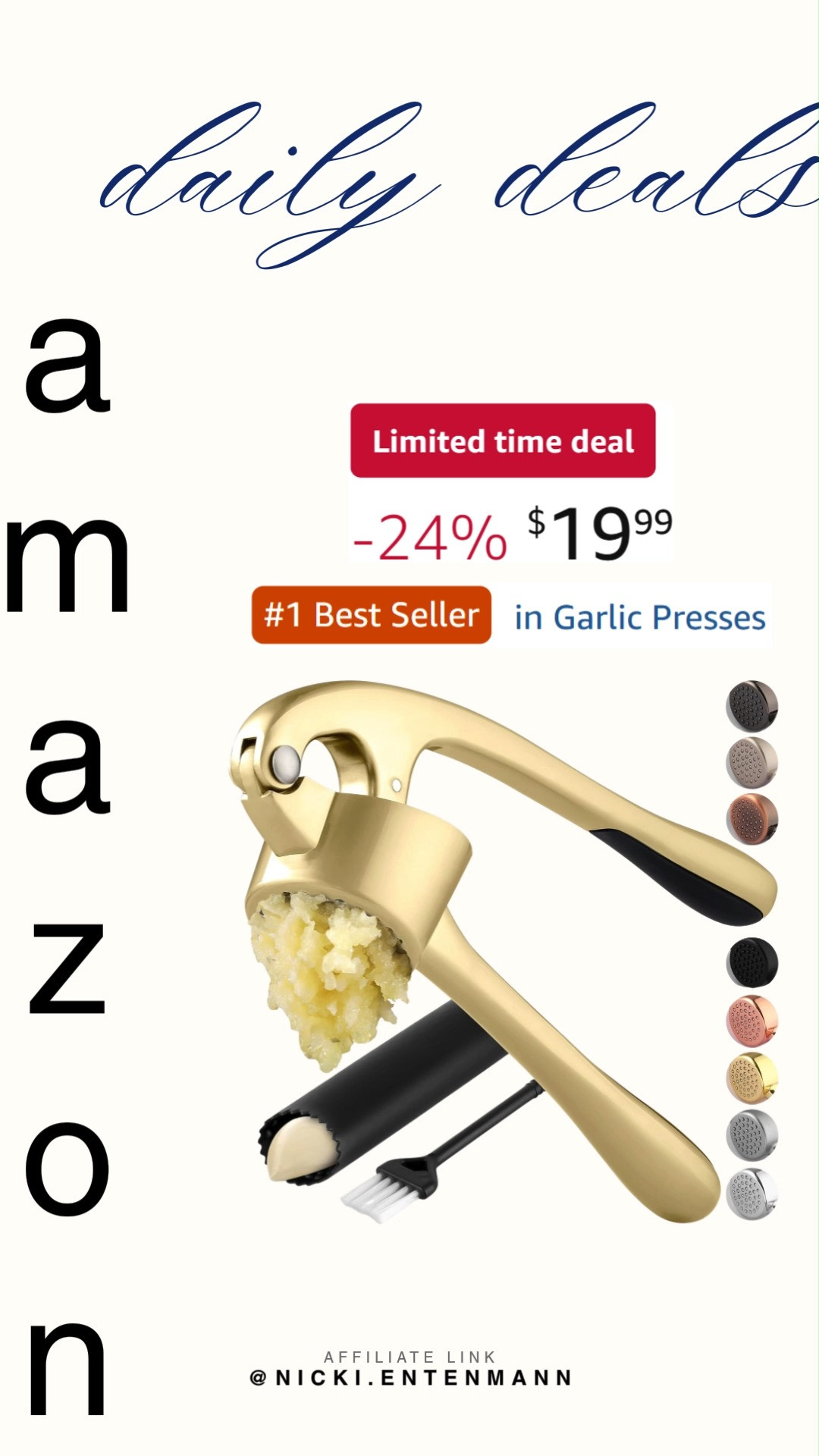 Garlic lovers rejoice. This large premium press set makes mincing effortless, keeps flavors bold, and turns everyday cooking into a breeze with less mess and more taste. 🧄✨👌  

#garlicpress #kitchenessentials #cookware #kitchenfinds #foodprep #homeorganization #mealprep #cookingtools #kitchenaccessories #homedecor 

 #LTKfoodie #LTKHome #LTKSaleAlert