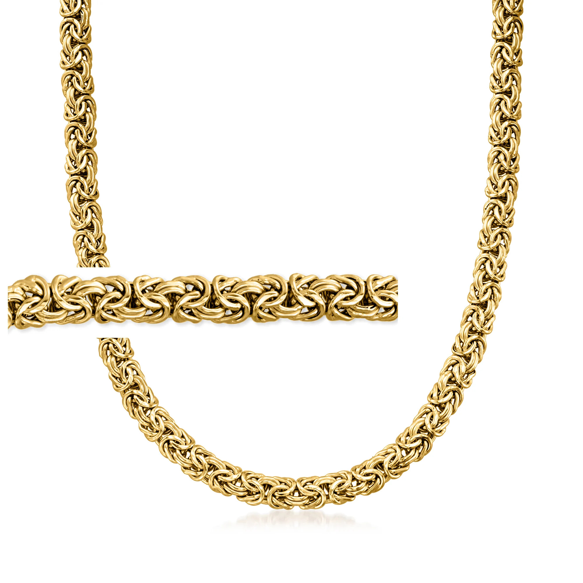 18kt Gold Over Sterling Byzantine Necklace. 16" | Ross-Simons