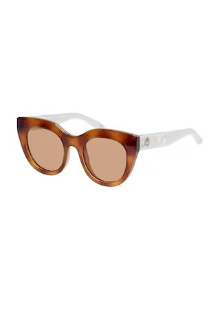 Le Specs Air Heart in Vintage Tort, White Marble, & Light Brown Mono from Revolve.com | Revolve Clothing (Global)