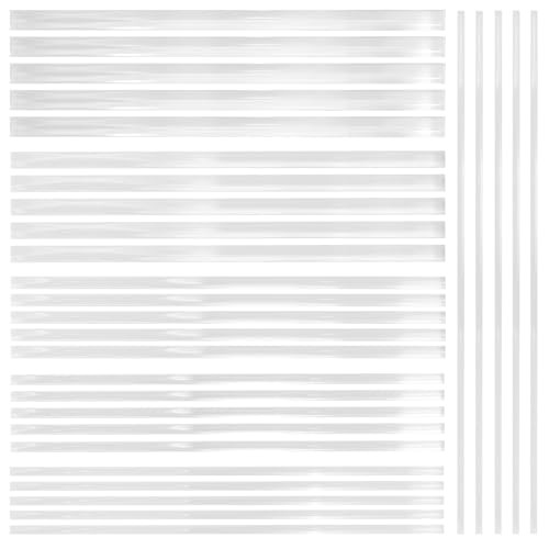 30 Pcs 8 Inch Acrylic Clear Rods Kit, 6 Sizes Clear Acrylic Dowel Rods | Amazon (US)