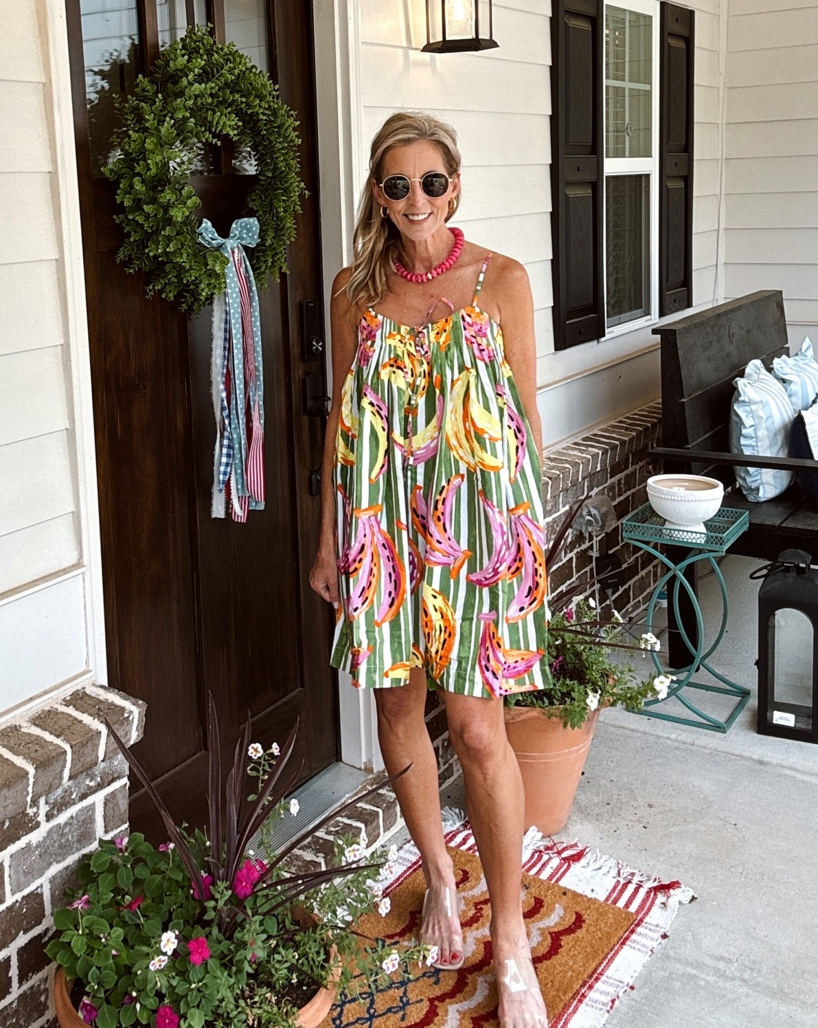 Walmart or Anthro I will let the $30 price tag give it away. This dress comes into colors. It is so perfect. It looks so high end perfect for vacay.

#LTKootd #LTKOver40 #LTKSeasonal