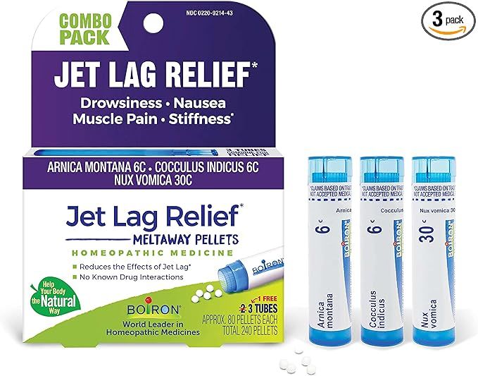 Boiron Jet Lag Relief Kit - Travel Essential for Relief from Nausea, Stiffness, Muscle Pain, and ... | Amazon (US)