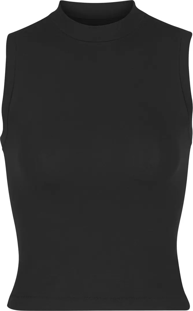 SKIMS Stretch Cotton Jersey Mock Neck Tank | Nordstrom | Nordstrom