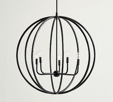 Fallon Forged-Iron Globe Chandelier | Pottery Barn (US)