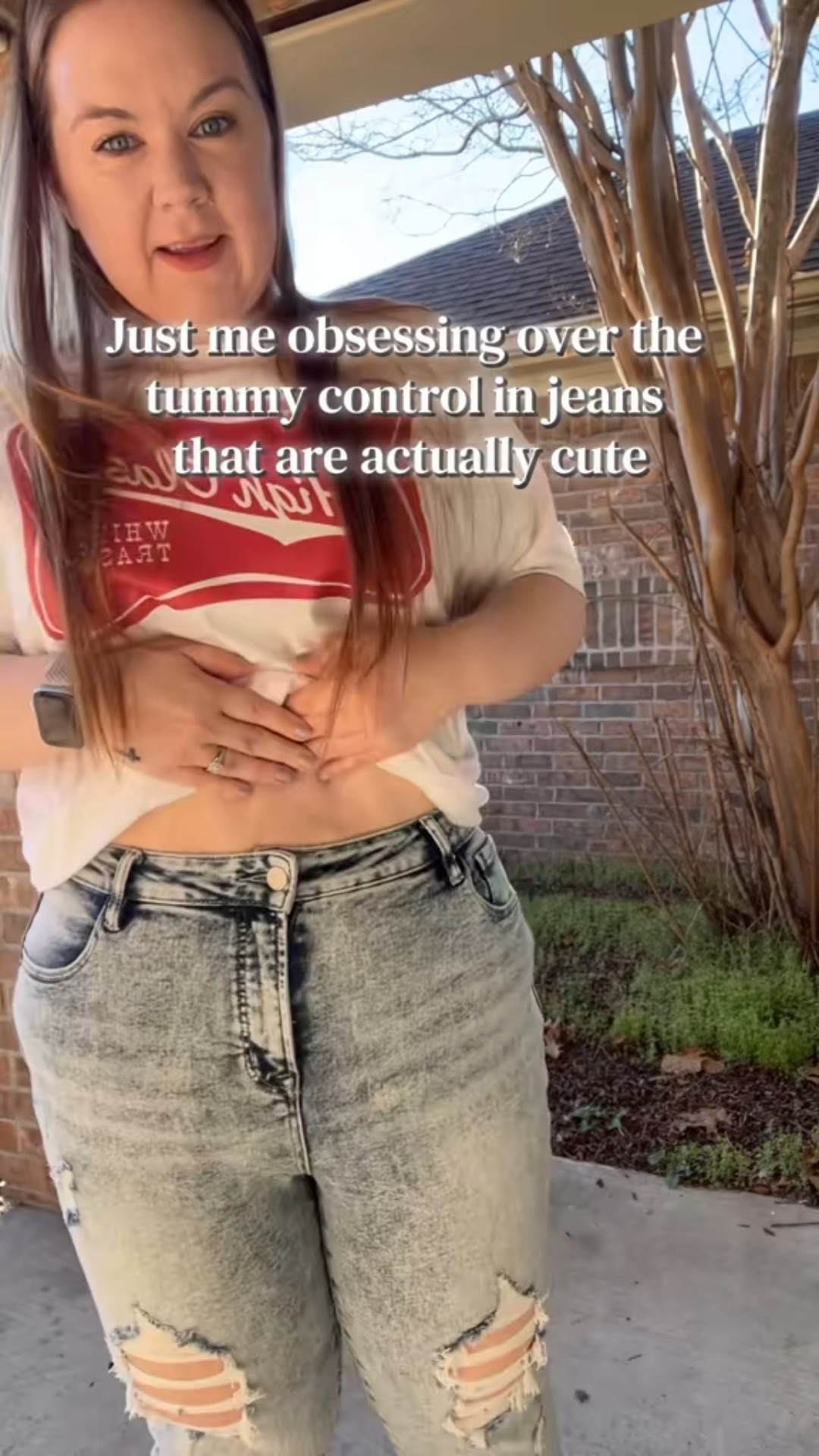 Tummy control jeans that are actually cute! 

#LTKmomlife #LTKMidsize