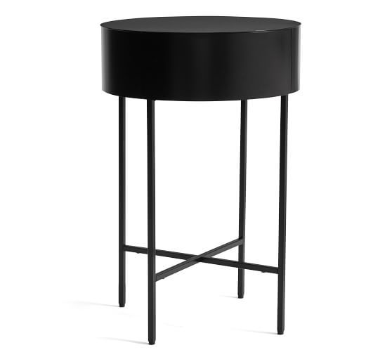 Jean 16" Round Metal Nightstand | Pottery Barn (US)