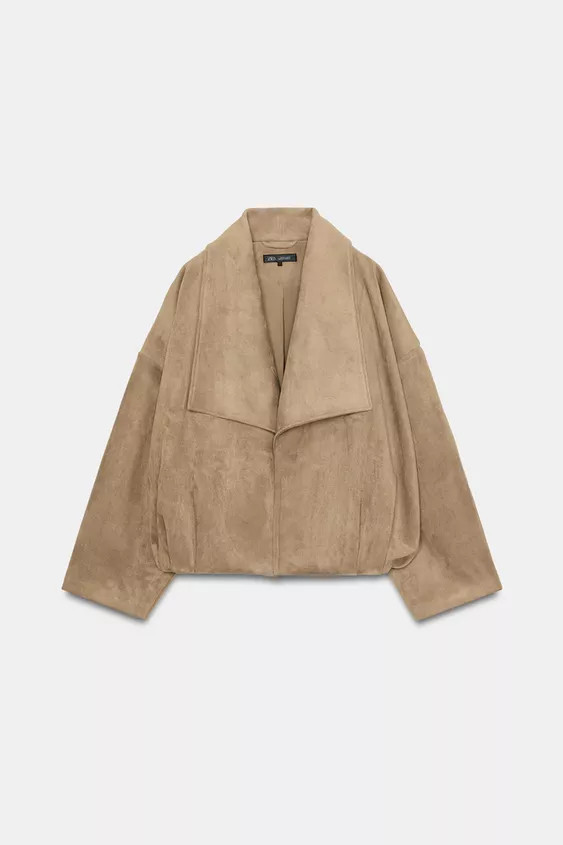 WRAPOVER FAUX SUEDE JACKET | Zara UK