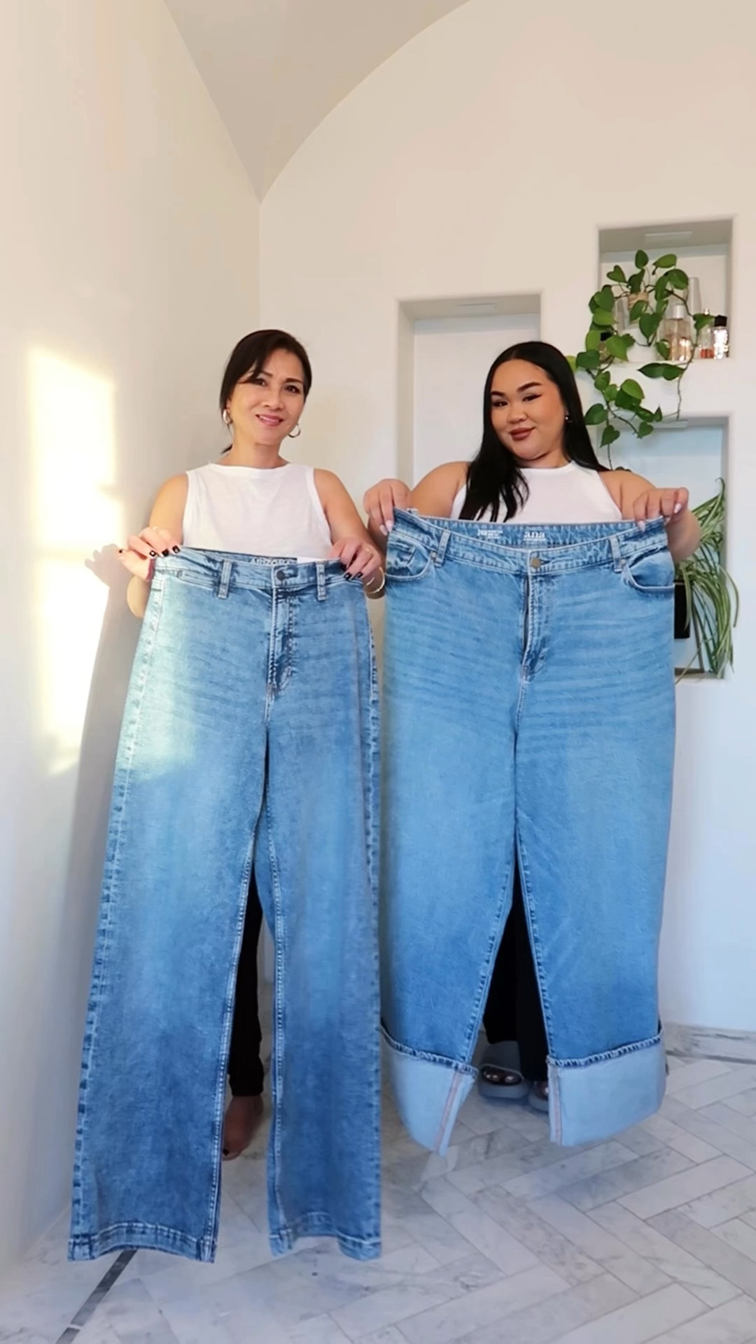 You can be stylish at any size! My mom & I are wearing JC Penny head-to-toe! 

My mom is a size US 2/4, I’m a size US 18/20